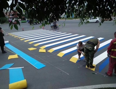 浙江浙江彩色路面标线施工